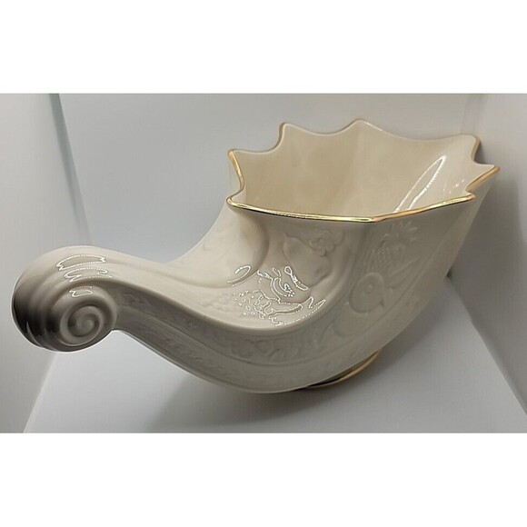 LENOX China Fruits Of Life Cornucopia Large 14" Centerpiece - Picture 4 of 12